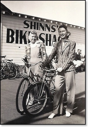 Shinn's Bike Shack c.1945 at Ocean Beach SFCA